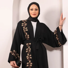 073 işlemeli abaya